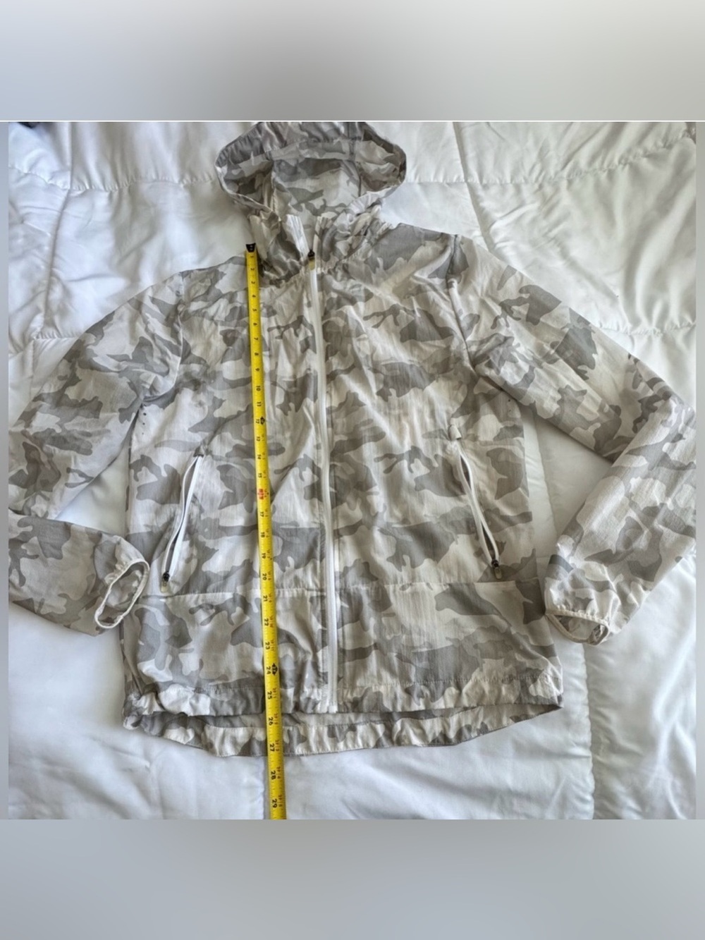 Champion Gray Camouflage Hooded Jacket Women - Picture 3 of 9